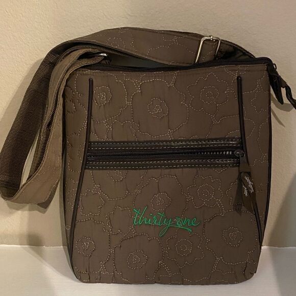 Thirty-one brown quilted tote cross body - Picture 10 of 13